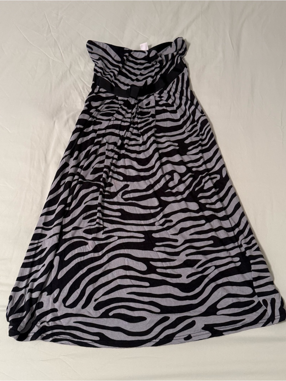 Vintage Y2K H&M divided Zebra Print Sleeveless Maxi Dress in Black and Gray